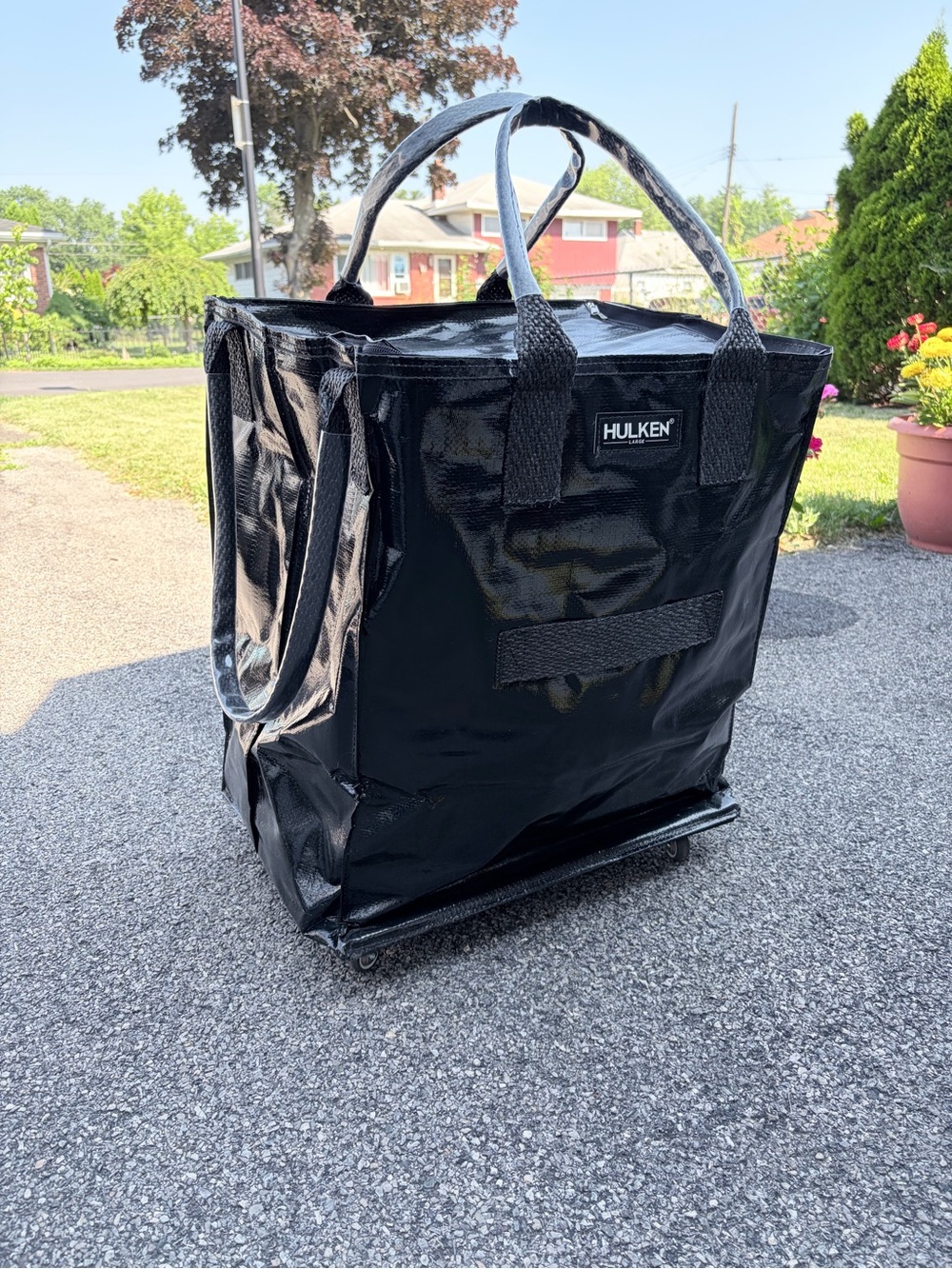 HULKEN Black Utility Wheeled Tote Bag Large - Picture 2 of 4